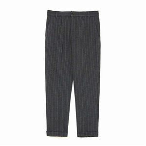 Zara Woman Cuffed Straight Fit Pinstripe Trousers Pants Size Medium